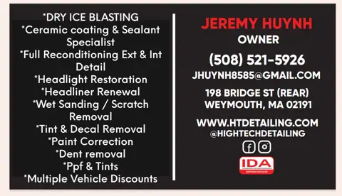 High Tech Detailing & Dry Ice Blasting & Ceramic coating in Weymouth, MA