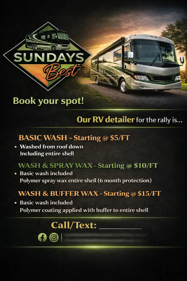 Sunday's Best Detailing, LLC, RV detailing in Pace